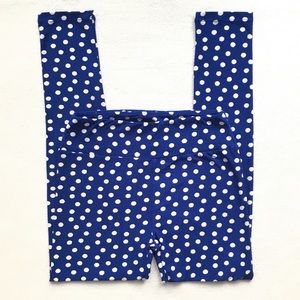 LulaRoe Polka Dot Leggings Blue & White OS